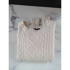 American Eagle Outfitters Women's Impossibly Soft Cable Knit Sweater - Cream